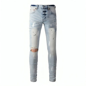 The Highlander Distressed Biker Jeans WellMan Studios 28 