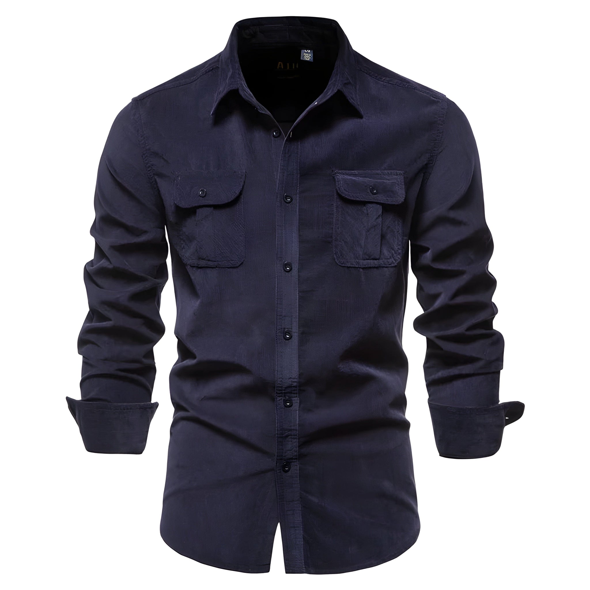 The Huxley Long Sleeve Casual Shirt - Multiple Colors WM Studios Navy Blue XS 