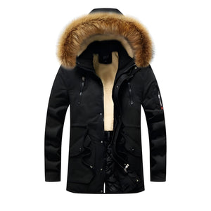 The Grizzly Faux Fur Hooded Winter Jacket - Multiple Colors Well Worn Black XS 