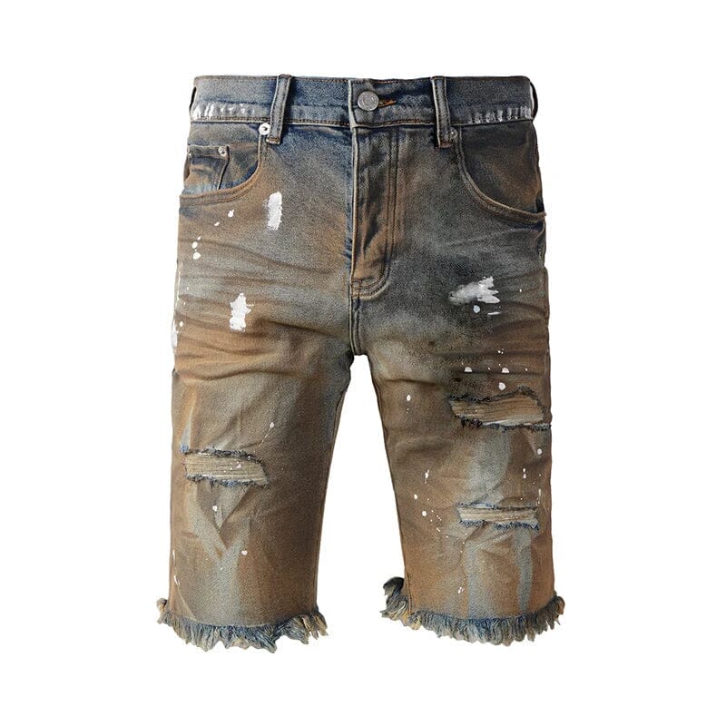 The Camden Distressed Denim Shorts WellMan Studios 28 