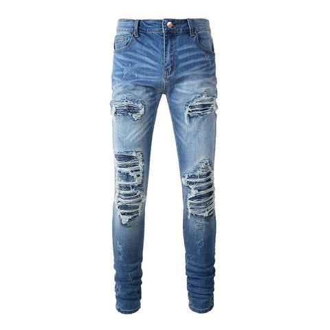 The Draco Distressed Biker Jeans WellMan Studios 36 