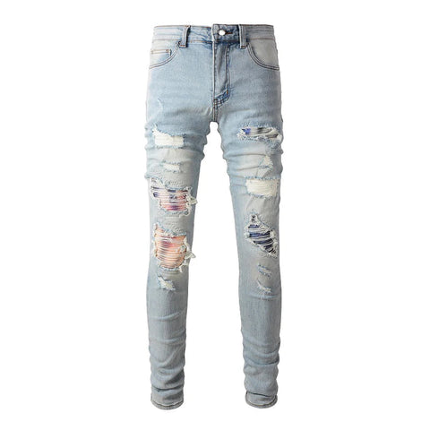 The Lexington Distressed Biker Jeans WellMan Studios 31 