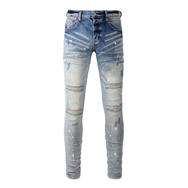 The Magnus Distressed Biker Jeans WellMan Studios 28 