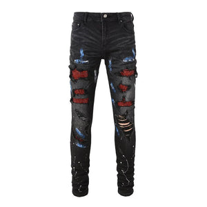 The Blackthorn Distressed Biker Jeans WellMan Studios 32 